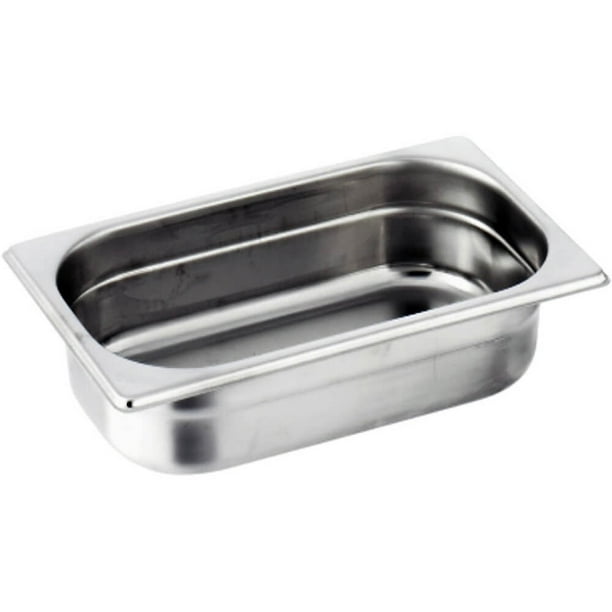 Paderno World Cuisine 12 3/4 inches by 6 1/4 inches Stainless-steel Hotel Pan 1/4 depth: 6 inches Paderno World Cuisine 12 3/4 inches by 6 1/4 inches Stainless-steel Hotel Pan 1/4 depth: 6 inches